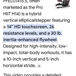 Eliptical Pro-Form HIIT Pro