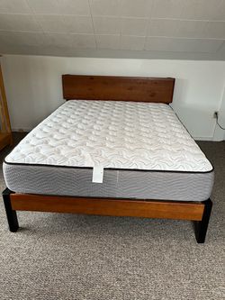 Moving Sale- Queen Platform Bed frame & Mattress, IKEA Bookcases, Privacy Screen