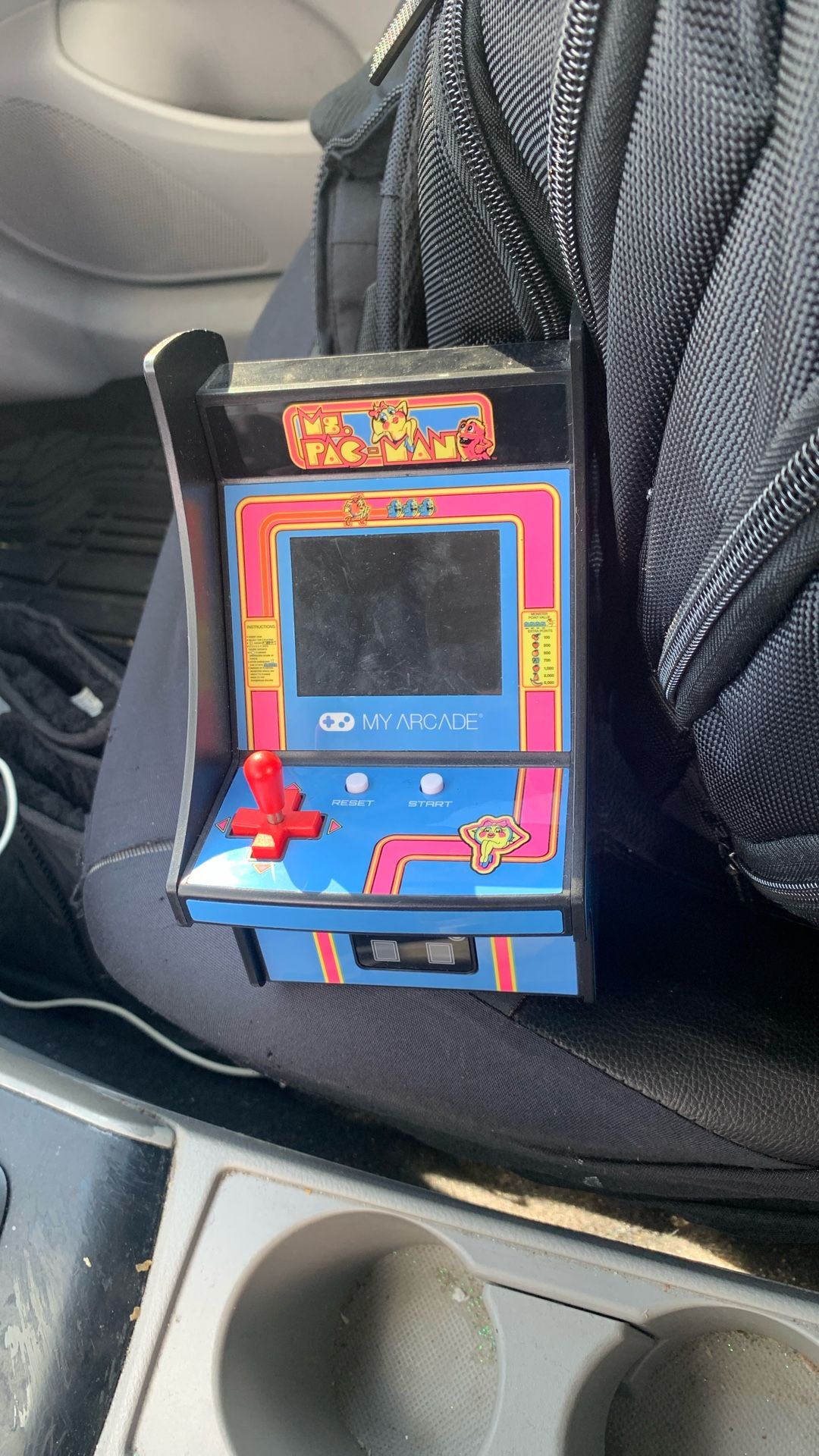 Ms PAC Man Mini Arcade NO BATTERY COVER 