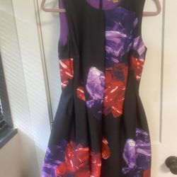Calvin Klein Black Floral Dress
