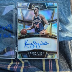 2022-23 Panini -Select White Prizm Kenny "Sky" Walker Signature Series Auto