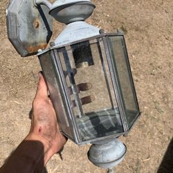 Antique Copper Light Fixture 