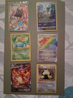 Pokémon Trading Cards Lot of 6