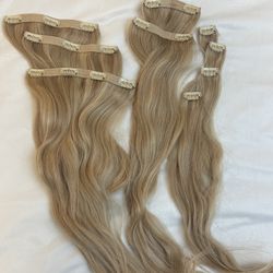 Luxy Hair 20” Clip-In Weft Dirty Blonde Highlighted 100% Remy Hair Extension