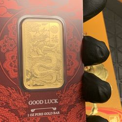1oz Gold - Pamp Goodluck Dragon