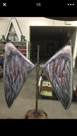 Wings, Angel, Art, Industrial, Christmas, Holidays, Repurposed, Vintage