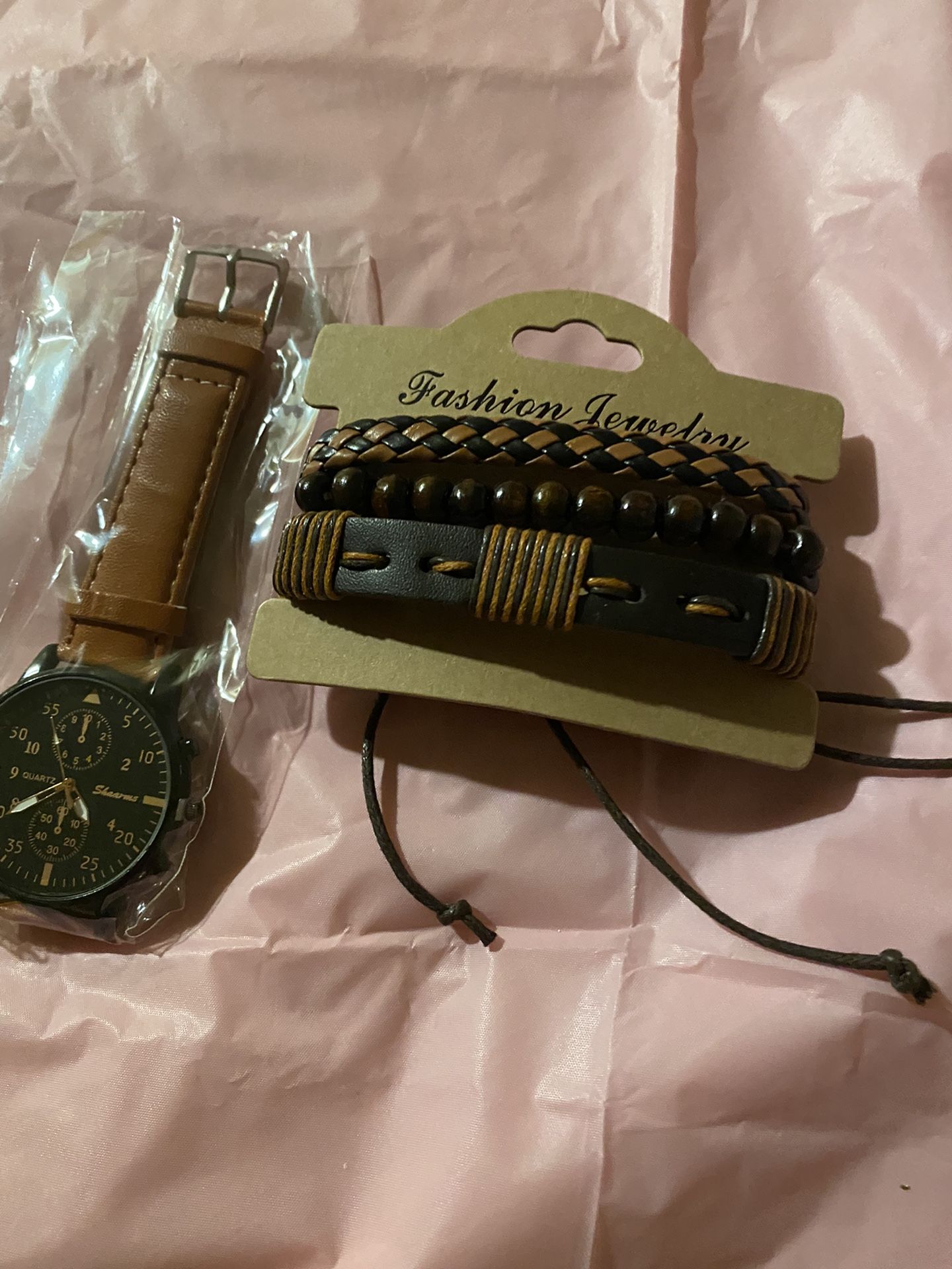 Sets Clock And Bracelets For Men