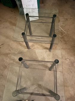Pair of living room glass tables