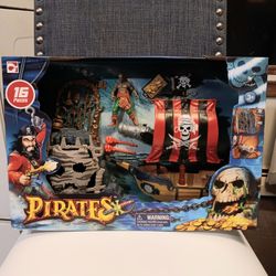 New Pirate Expeditions Captain Crossbone Pirate Ship Toy Large Play Set Gift
