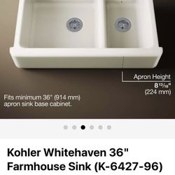 Kohler 36” Farmhouse Sink