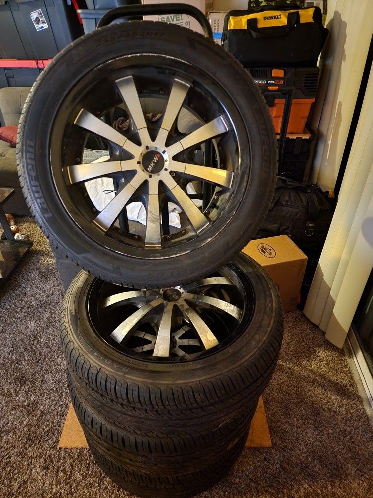 18" Universal 5 Lug Rims With Good Tires.