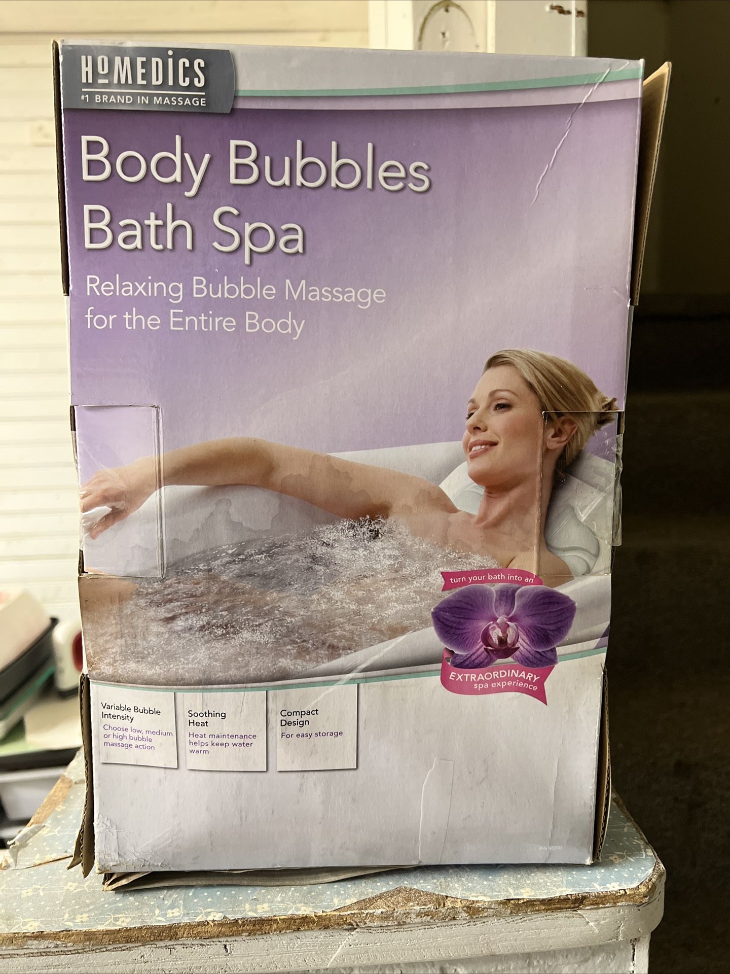 HoMedics BA-M200 Body Bubbles Bath Spa for Women - White