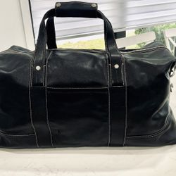 LEATHER MENS COACH DUFFLE BAG - LARGE