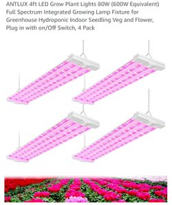 4ft LED Grow Plant Lights 80W (16 available)