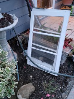 Old farmhouse windows great for greenhouse 