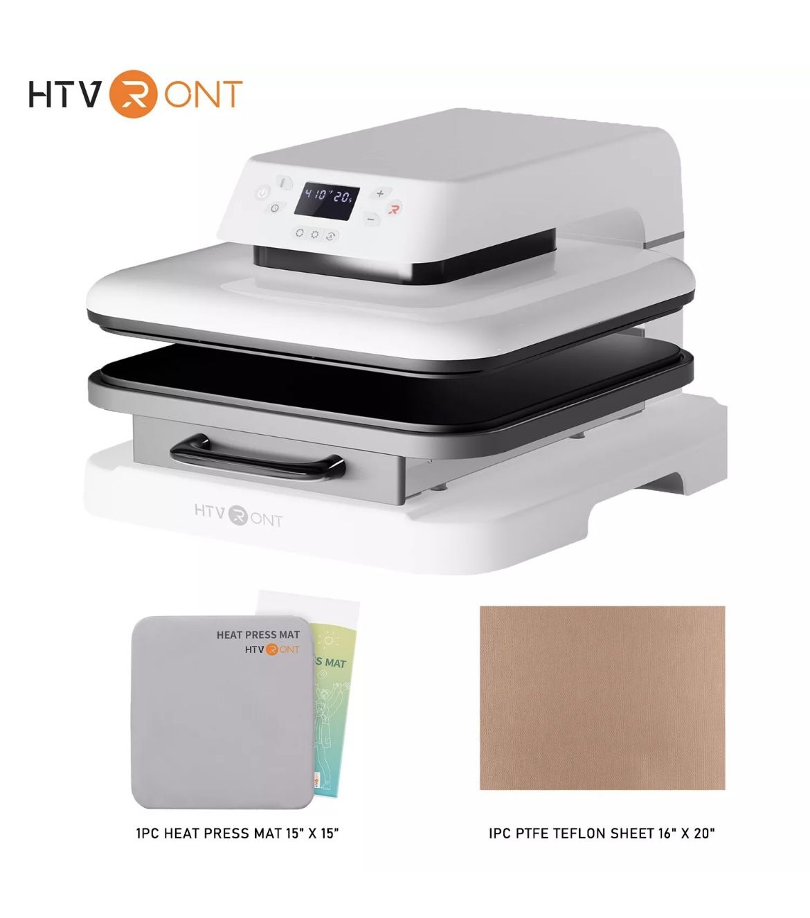 HTVRONT Auto Heat Press Machine for T Shirts - 15x15 Smart T Shirt Press Machine with Auto Release - Professional Heat Press for Sublimation, Vinyl, H