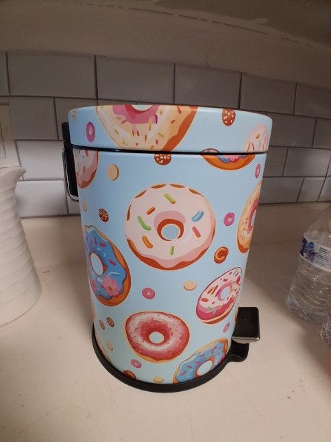 Sprinkled Donuts Trash Can Brand New