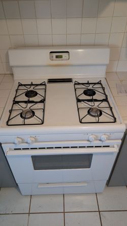 White Gas Range Stove with Oven