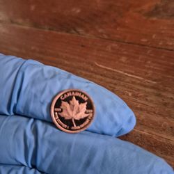 999 fine copper Canadian coin