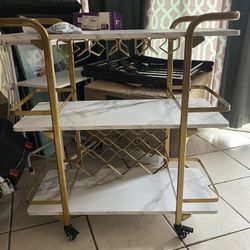 Leteuke Bar Cart for Home, 3 Tier..