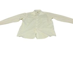 Van Heusen Flex Basic White Dress Shirt Men Size L 16- 16 1/2 , 34/35 Formal Top