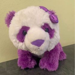 Purple Panda with Sparkly Bow