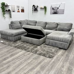 Gray Sectional Couch - Free Delivery 