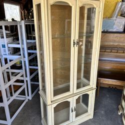 Vintage-style cabinet with light