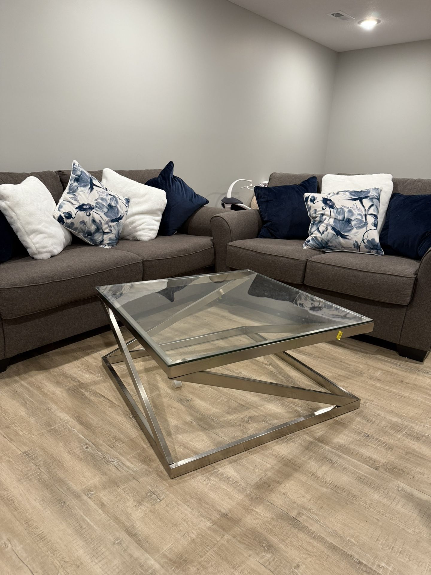 Living Room Set With 3 Tables 5 Piece Set