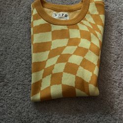 Yellow Checkered Sweater Vest