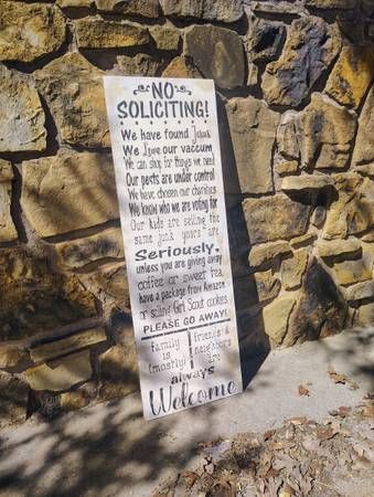 48" We Have Found Jesus We Love Our Vacuum Plywood No Soliciting Porch Sign
