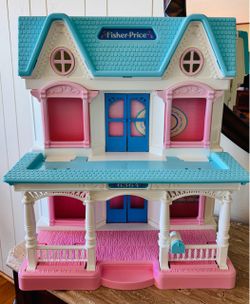 Vintage Fisher Price Loving Family Dream Doll Folding House #6364, 1993
