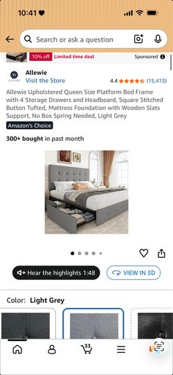 Bed Frame with storage