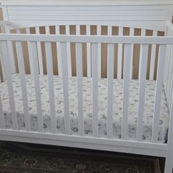 White Crib Great Condition. Used at Grandparents House Only Occasionally