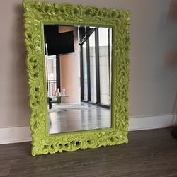 Green Vintage Accent Mirror 
