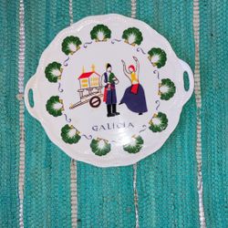 12”  Folk Art Serving Platter From Galicia
