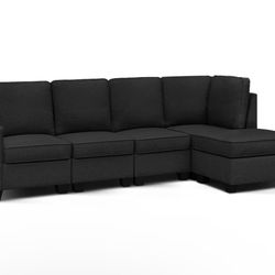 Sofa Lounge Set 5 Seater Modular Chaise Chair Suite Couch Dark Grey 