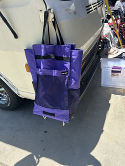 Purple Bag With Wheels 