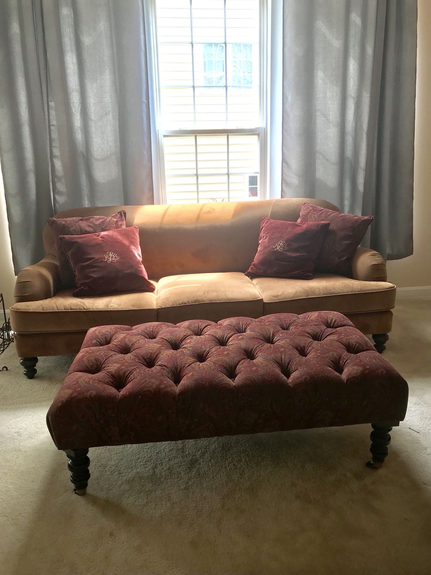 Ralph Lauren Couch and Ottoman