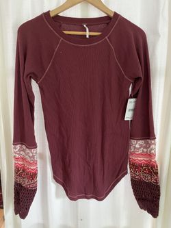 Free People Thermal “Rio Vino” Color Women’s Size L