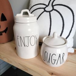 Rae Dunn Sugar & Flour Jars - New