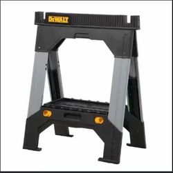 Dewalt 33 in. H Metal Folding Sawhorse with Adjustable Legs