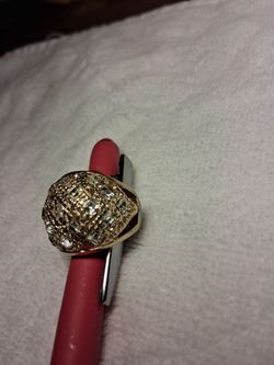 LG unisex dome ring w 19 princess cut czs