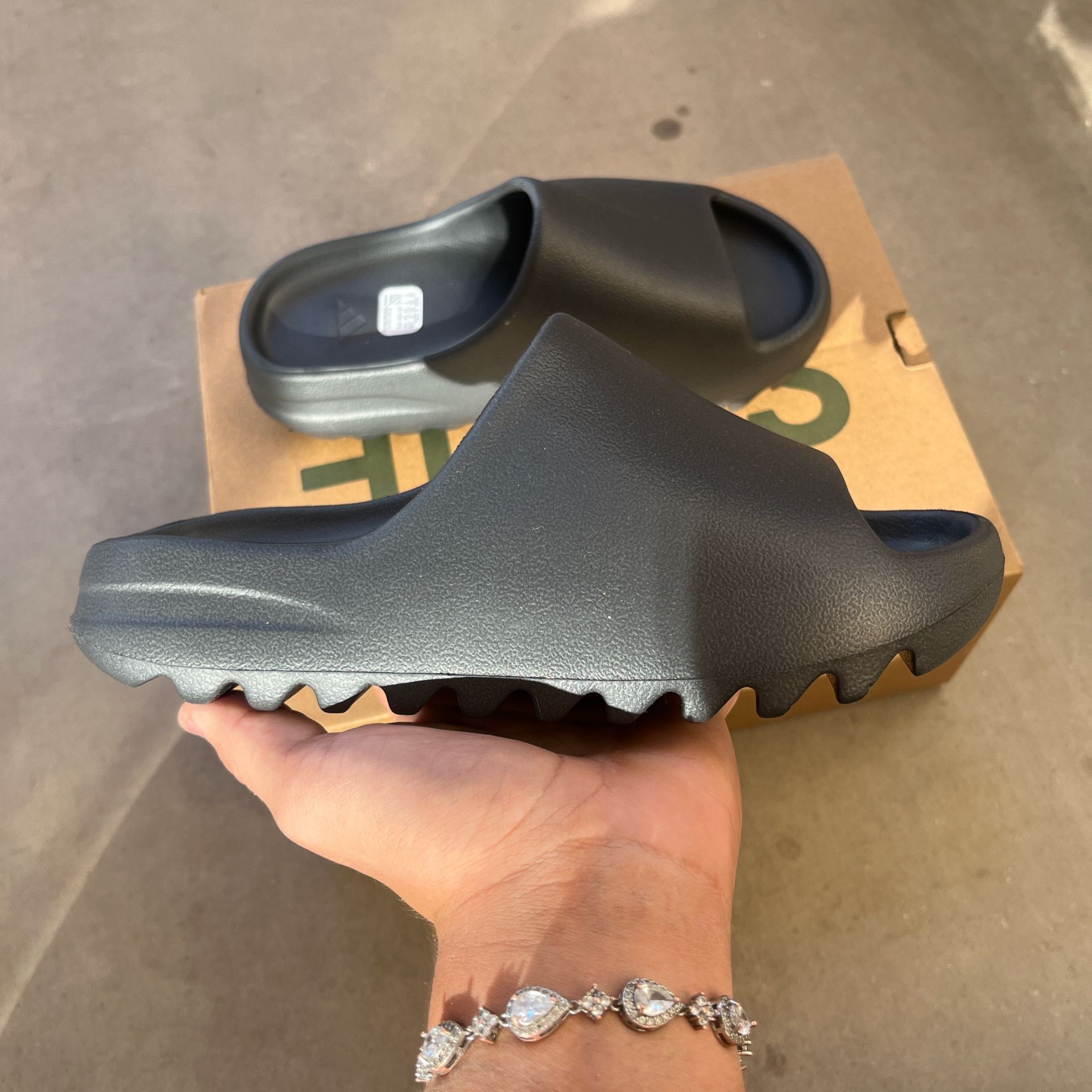 Black Yeezy Slides