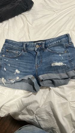 Express Distressed Denim Jean Shorts