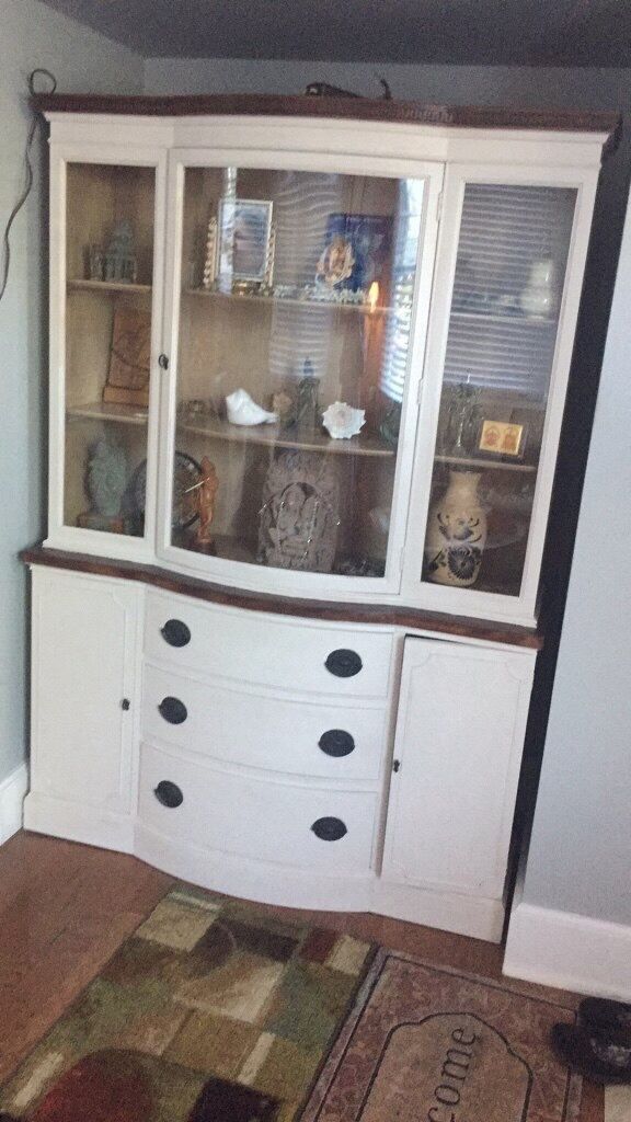 Charming White Cabinet for Display & Storage. Greatly REDUCED