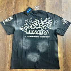 Hell Star Records Shirt Black and White