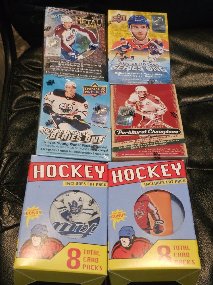 NHL Hockey Cards 6 Blaster Box Lot! New Factory Sealed! $125 For All