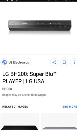 LG Blu Ray HD Dvd Player