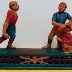 Reproduction Cast Iron Hometown Battery Mechanical Toy Bank